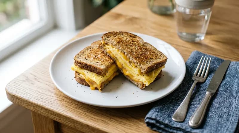 Sandwich con uovo e formaggio