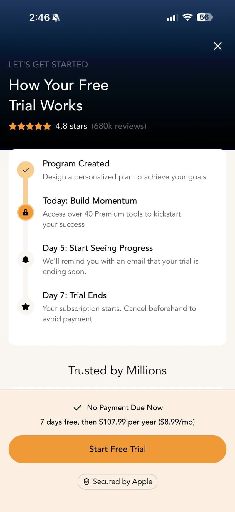 شاشة أسعار Lose It — النسخة المميزة القياسية ٣٩.٩٩ دولاراً سنوياً. خصومات متكررة وعروض مدى الحياة متاحة غالباً.