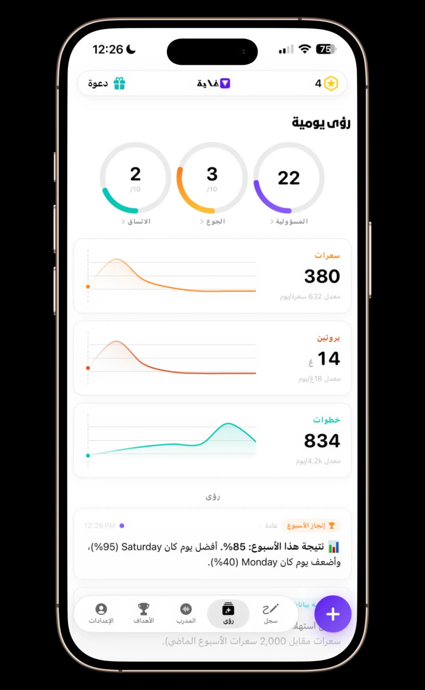رؤى يومية تعرض نصائح غذائية مخصصة واتجاهات صحية