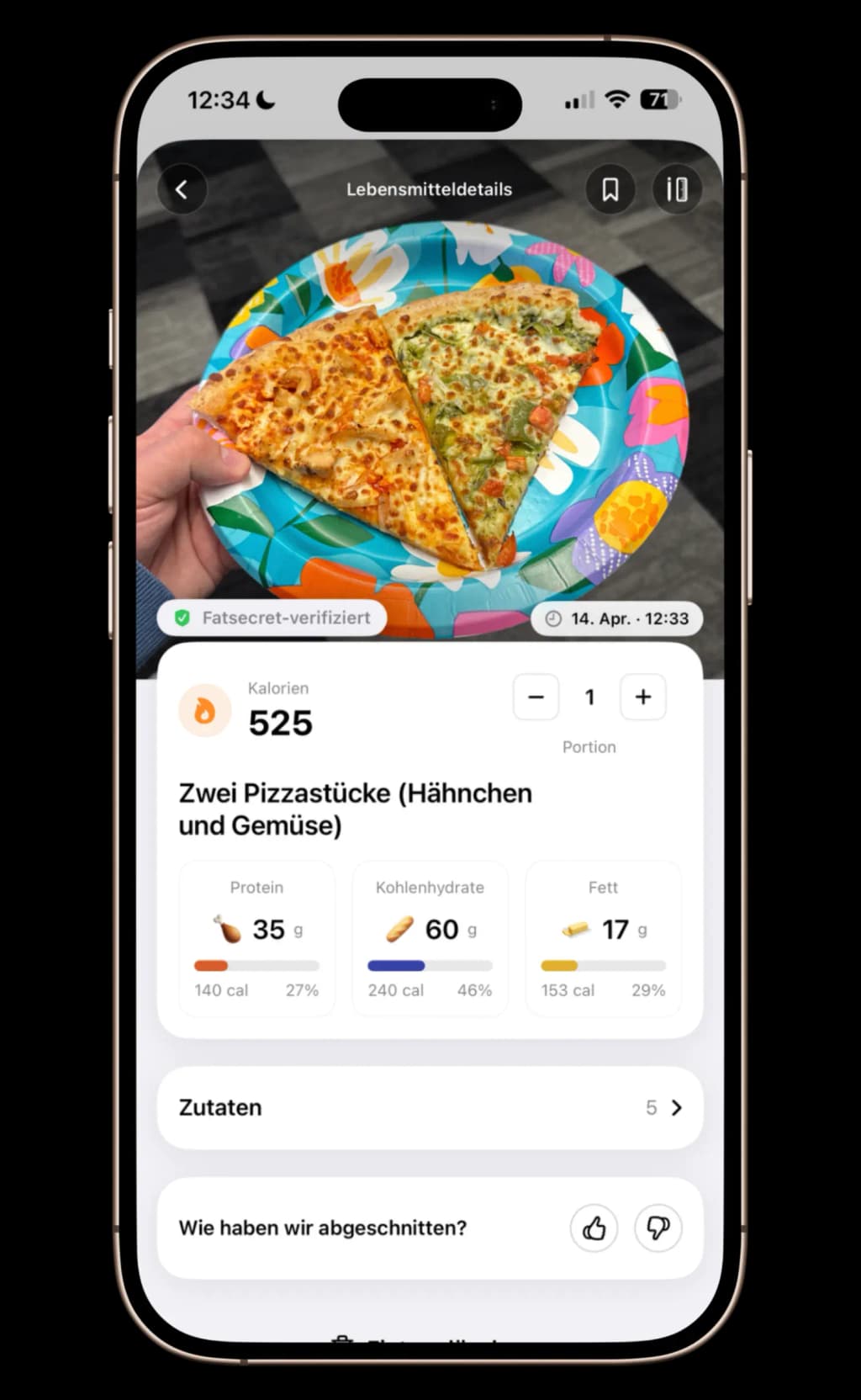 GAYA – Sofortige Ergebnisse mit jeder identifizierten Zutat, Makro-Aufschlüsselung und Coach-Feedback in unter 15 Sekunden.