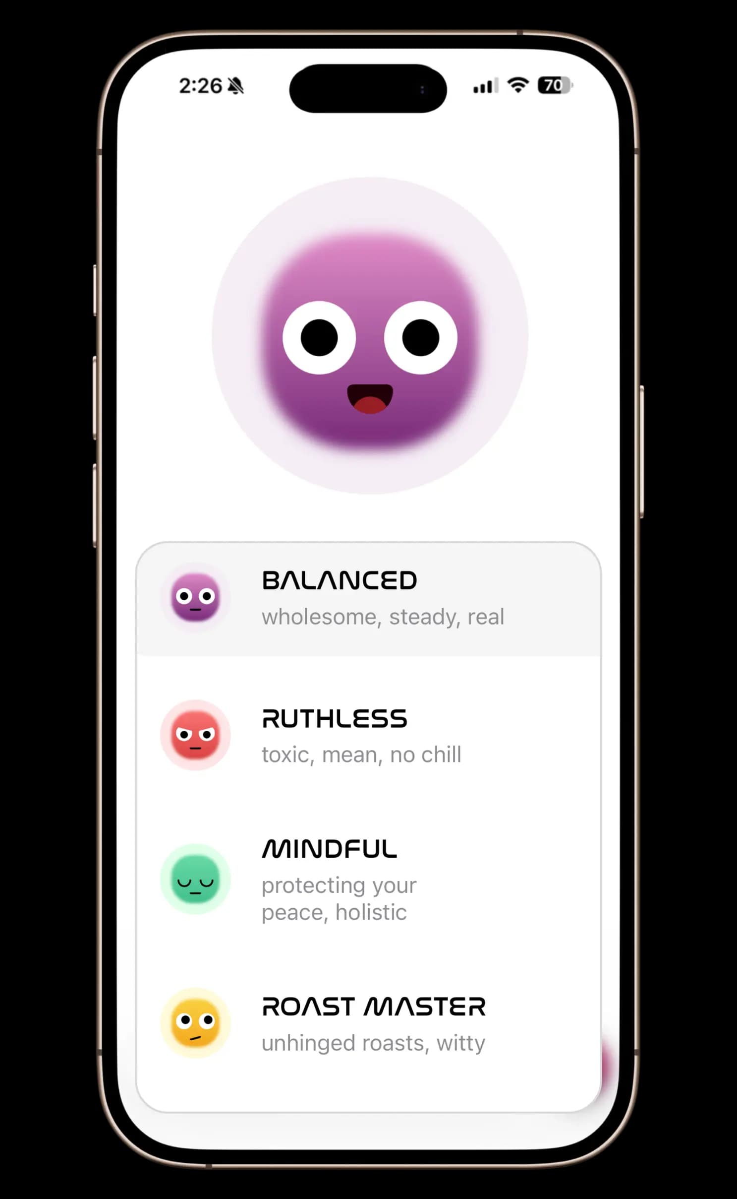 GAYA voice coach interface showing live coaching conversation