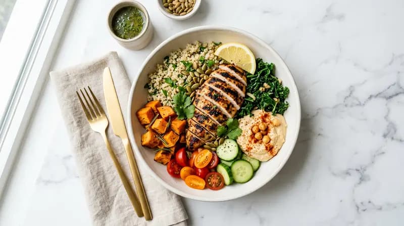 グリルチキンキヌアボウル