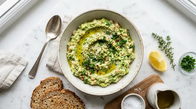 Schiacciata di Avocado e Fagioli Bianchi