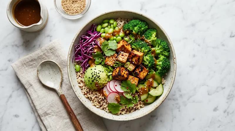 Bol de tofu et brocoli au miso