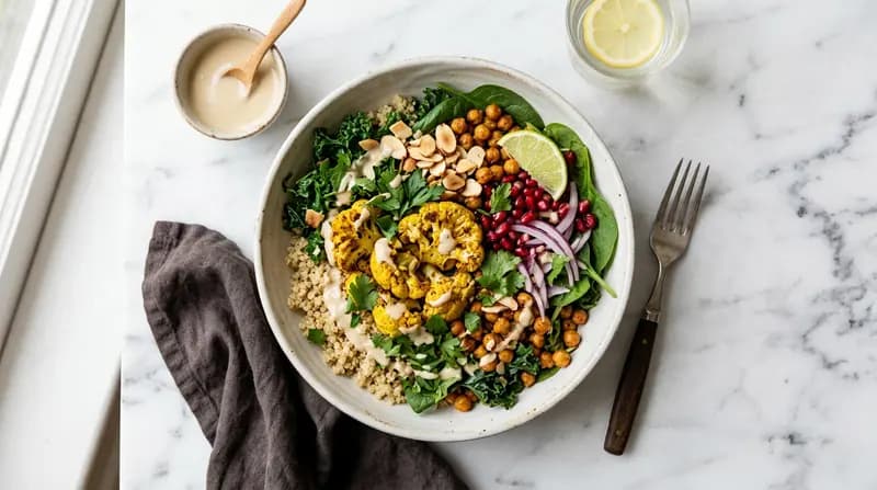 Bol de chou-fleur rôti et tahini