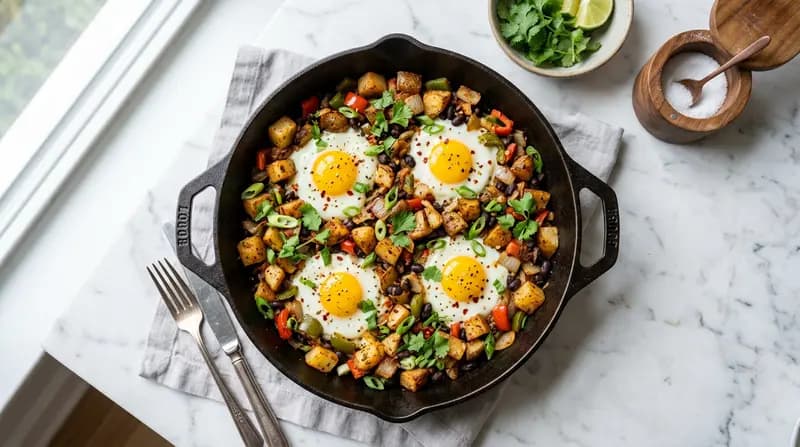 卵とポテトのハッシュ