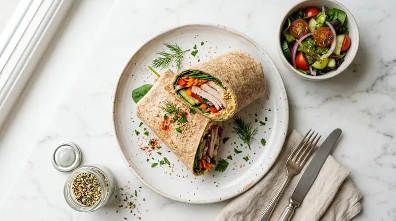 Wrap di Tacchino e Hummus