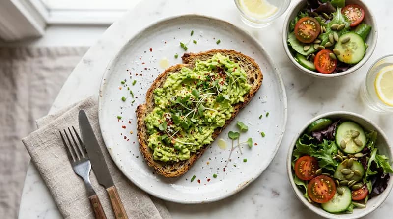 Toast di Pane ai Cereali Germogliati con Avocado