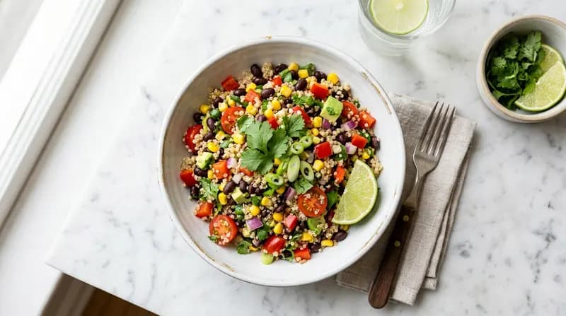 Salade de quinoa et haricots noirs