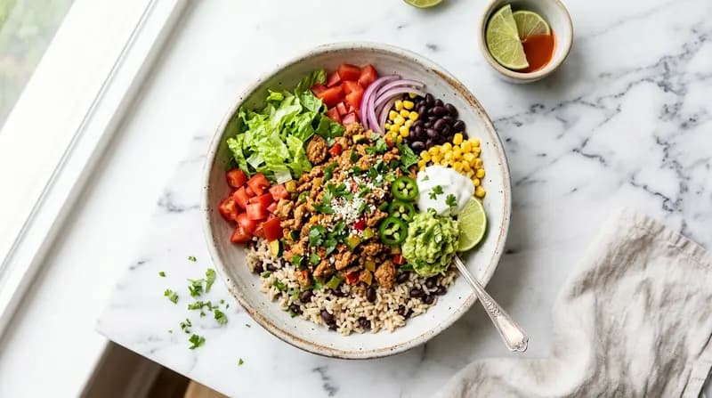 Bol de tacos à la dinde hachée maigre