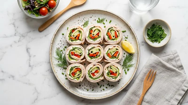 ターキーとチーズのロールアップ