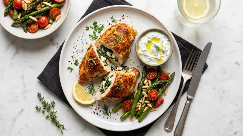 Pollo Ripieno di Spinaci e Feta