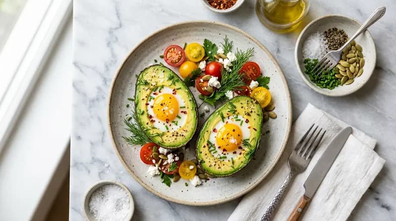 Barchette di Avocado e Uova