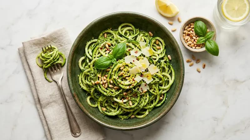 Zoodles al Pesto (Spaghetti di Zucchine)