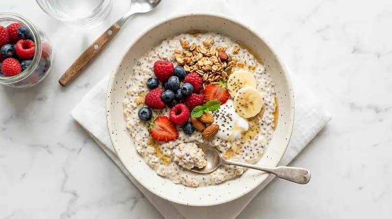 チアシードのオーバーナイトオーツ