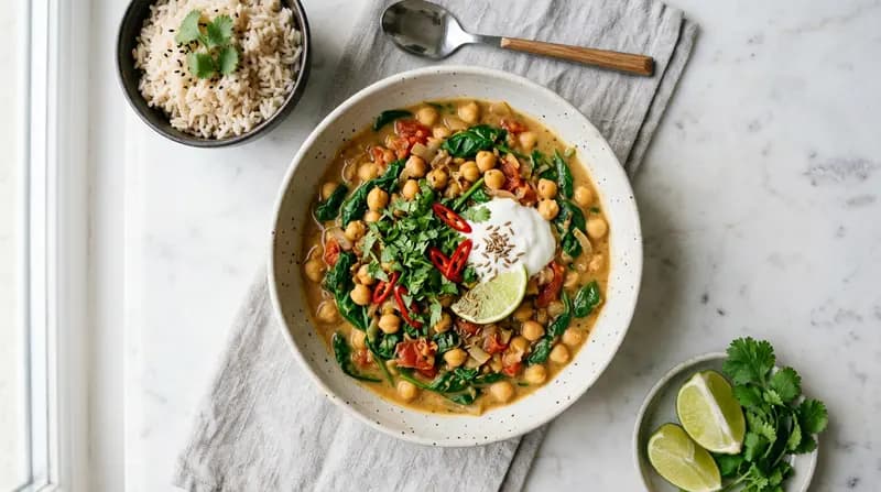 Curry di Ceci e Spinaci