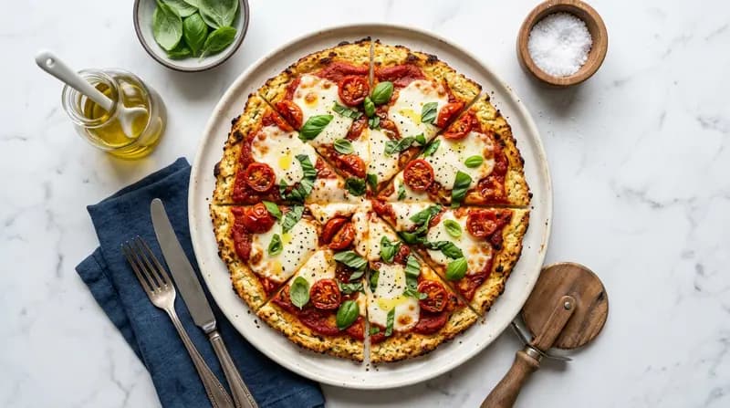 Pizza Margherita con Crosta di Cavolfiore