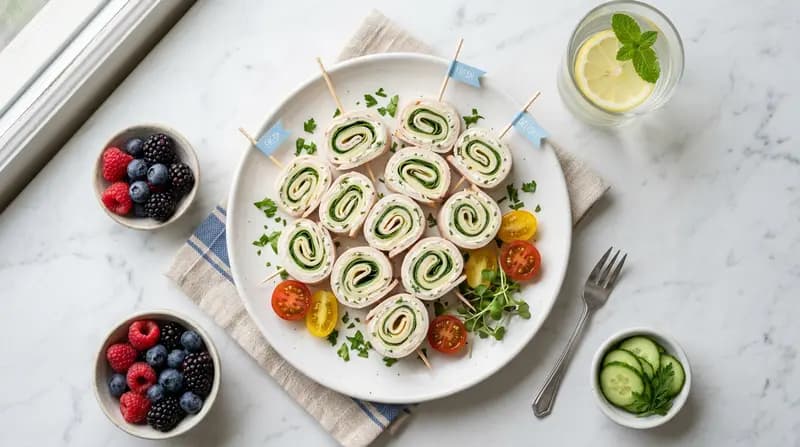 ターキーとチーズのロール巻き