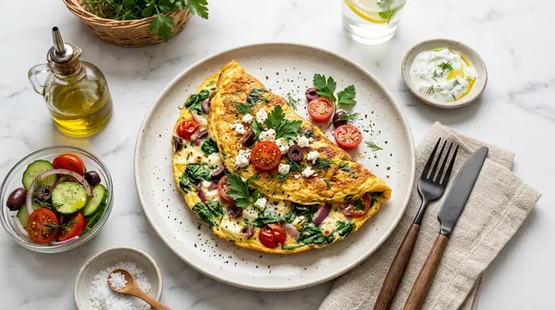 地中海風ほうれん草オムレツ