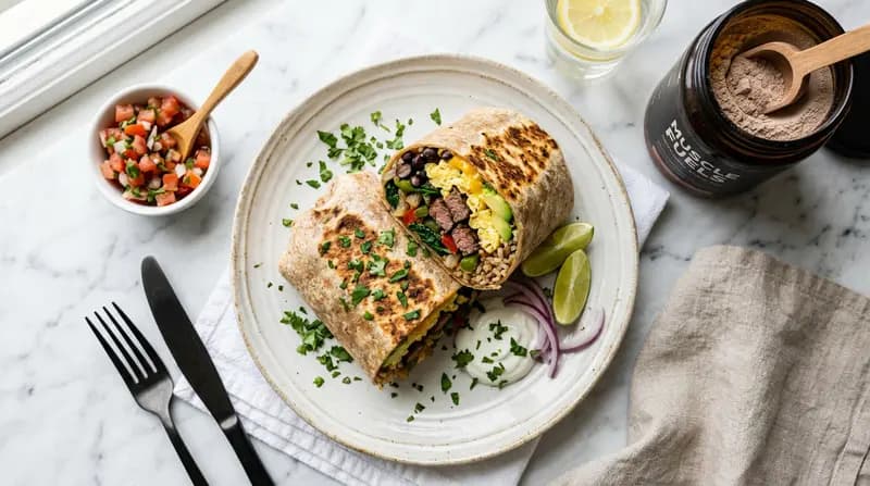 Burrito petit-déjeuner spécial muscle