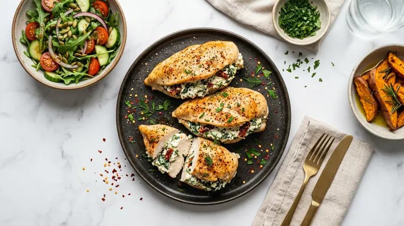 カッテージチーズ詰めチキン