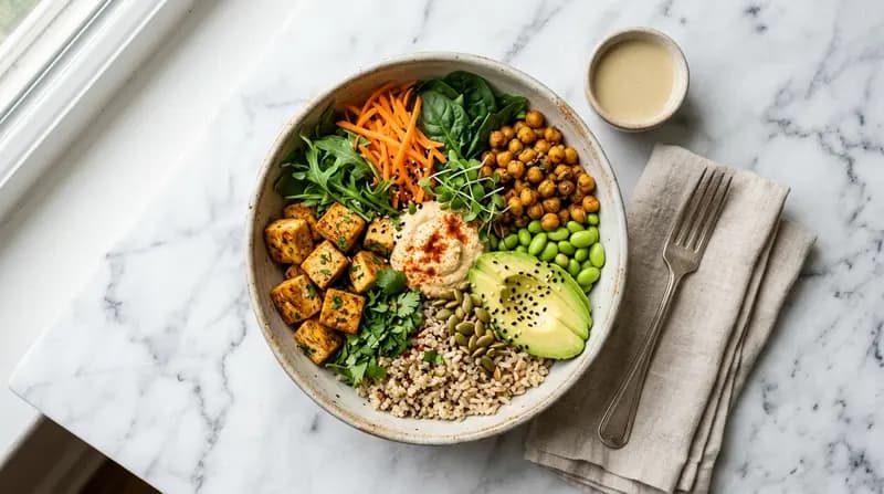 Power Bowl con tofu e ceci