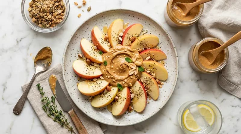 Burro d'Arachidi e Fette di Mela