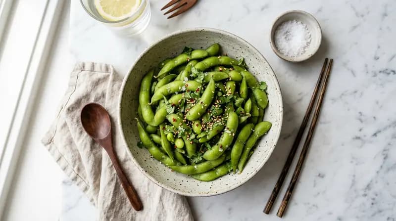 Edamame al Vapore con Sale Marino