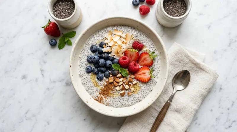 Pudding aux graines de chia et lait de coco