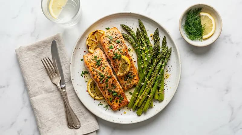 Salmone al Forno con Asparagi