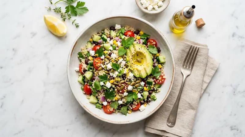 Salade de quinoa au micro-ondes