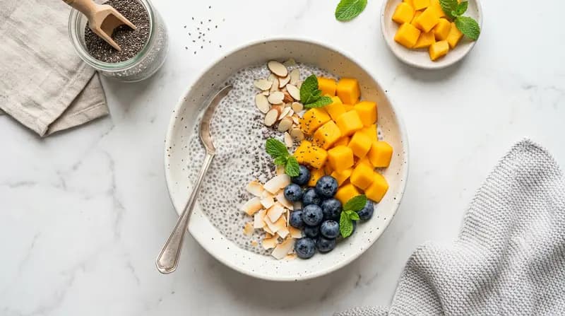 Pudding ai Semi di Chia con Mango