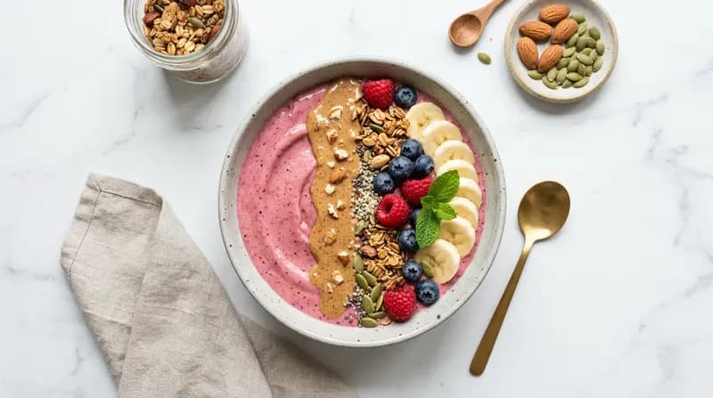 Smoothie Bowl con Burro di Frutta a Guscio