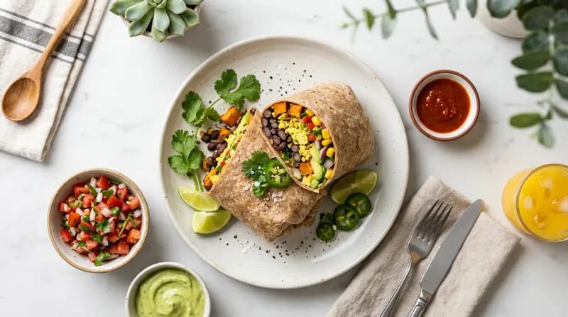 Burrito per Colazione con Fagioli Neri