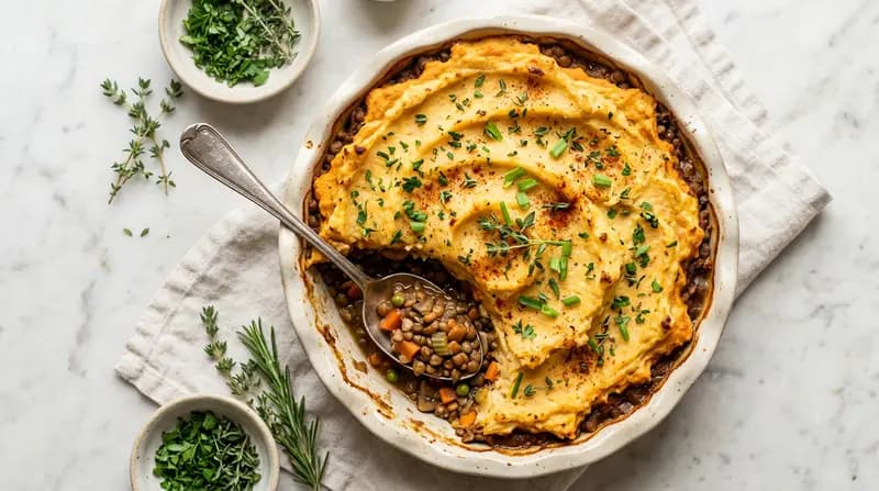 Hachis Parmentier aux lentilles