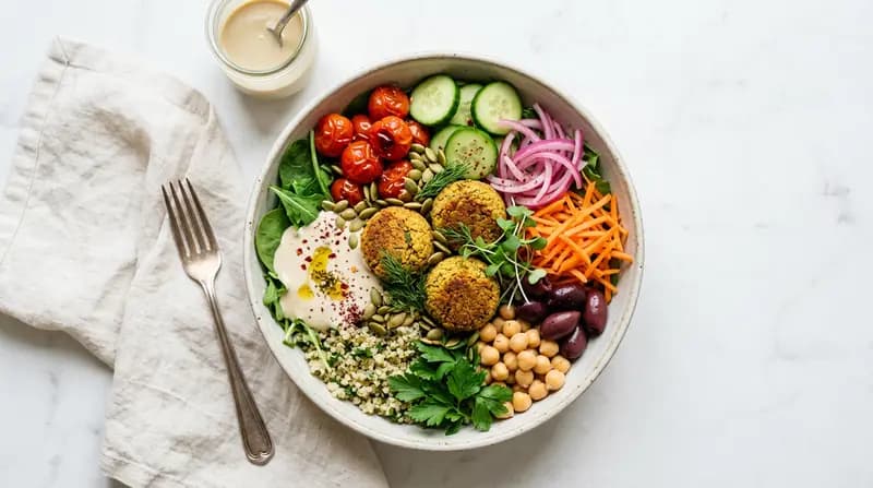 Bowl méditerranéen aux falafels