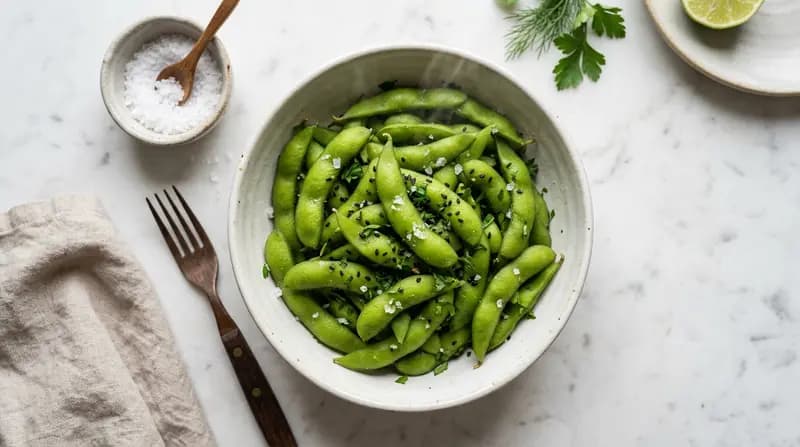 Edamame al Vapore con Sale Marino