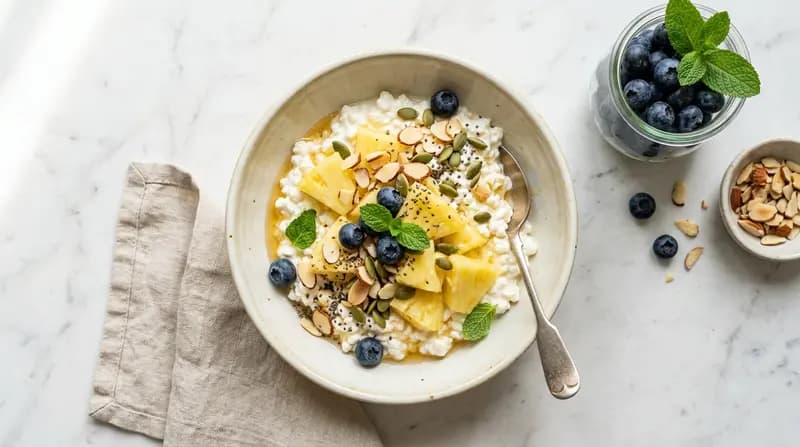 Bowl di Fiocchi di Latte e Ananas