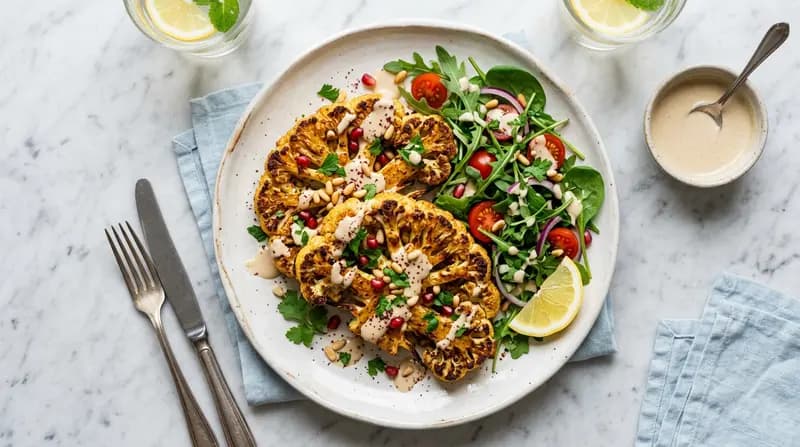 Bistecche di Cavolfiore Arrosto con Tahina