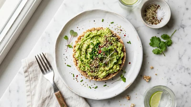 Galletta di riso con avocado