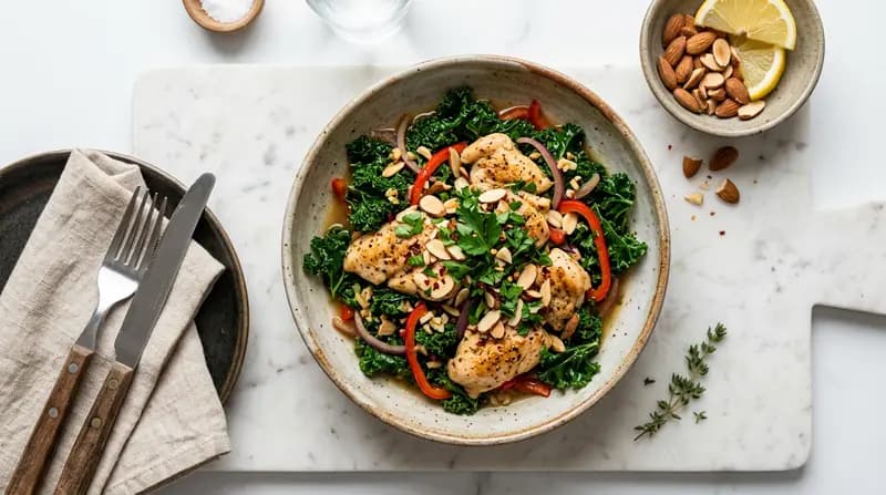 Sauté di Pollo e Cavolo Riccio