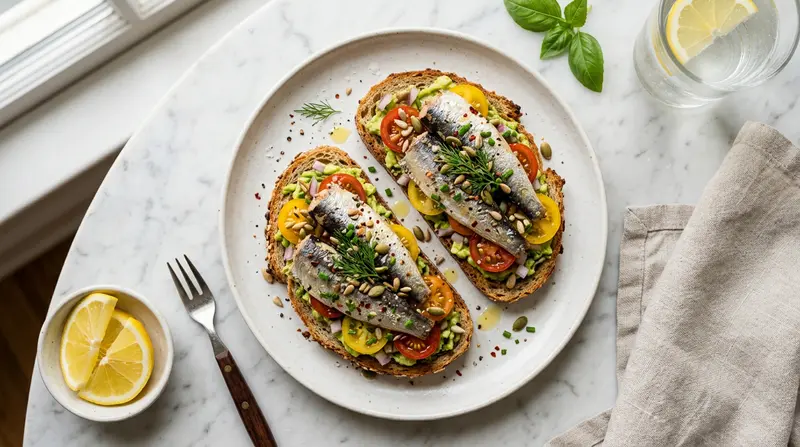 Sardines on Whole Grain Toast
