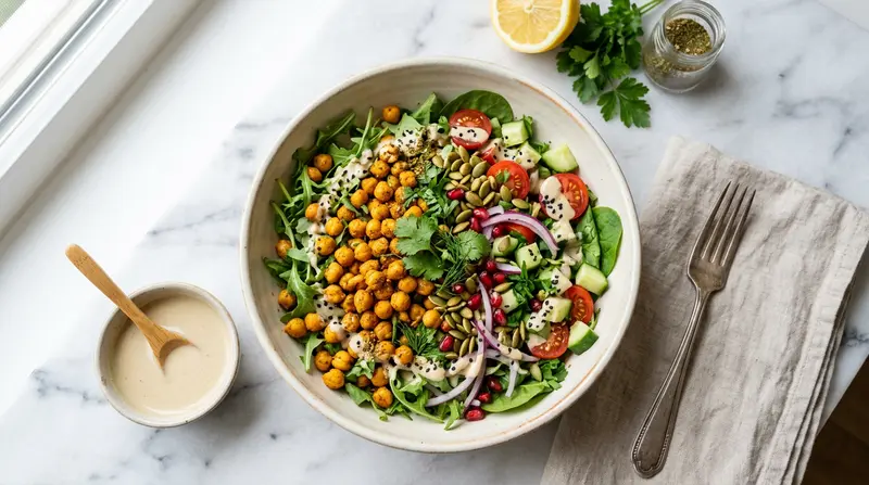 Turmeric Roasted Chickpea Salad