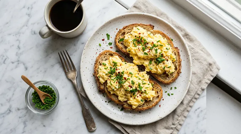 Scrambled Eggs on Toast