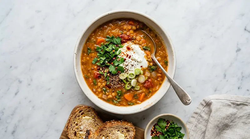 Red Lentil Breakfast Soup