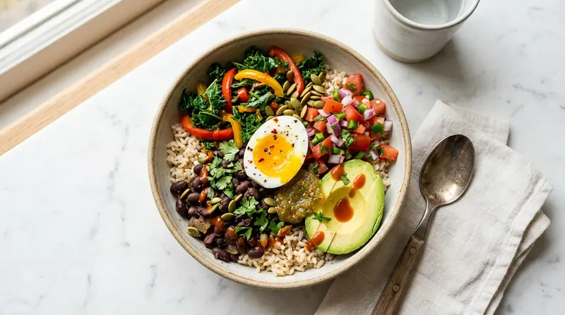 Rice and Beans Breakfast Bowl