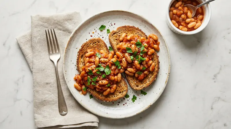 Baked Beans on Whole Wheat Toast
