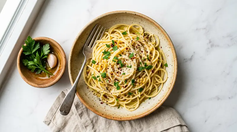 Pasta with Garlic and Olive Oil