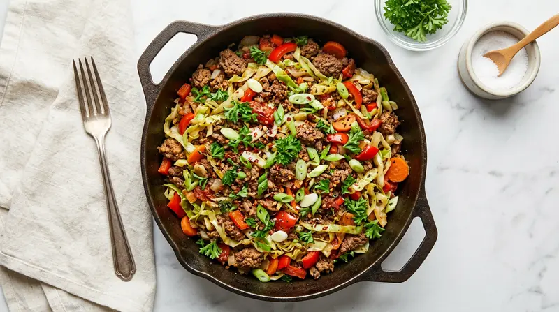 Cabbage and Ground Beef Skillet