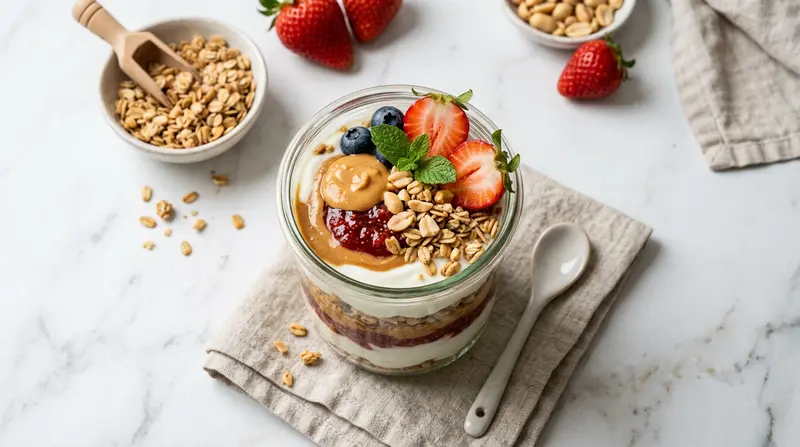Peanut Butter & Jelly Yogurt Parfait